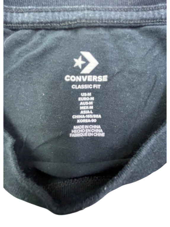 CONVERSE T-SHIRT LOGO NERO DONNA M