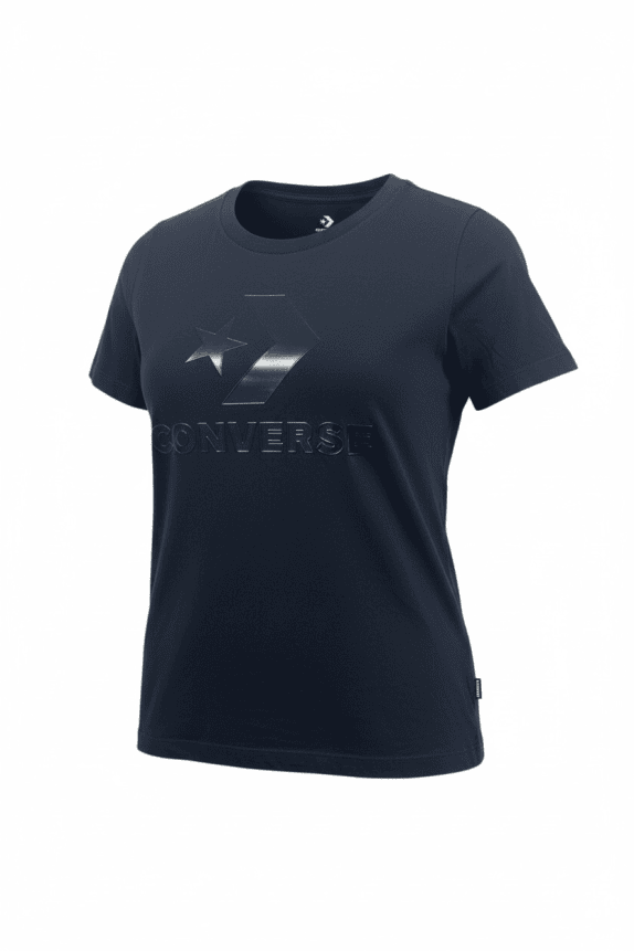 CONVERSE T-SHIRT LOGO ΜΑΥΡΟ ΓΥΝΑΙΚΕΙΟ M
