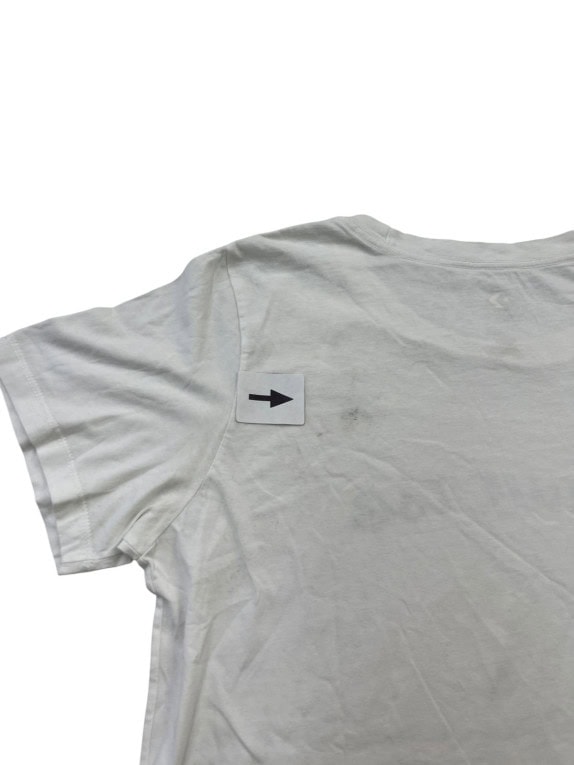 CONVERSE T SHIRT SPELL OUT WHITE WOMEN PRE OWNED M