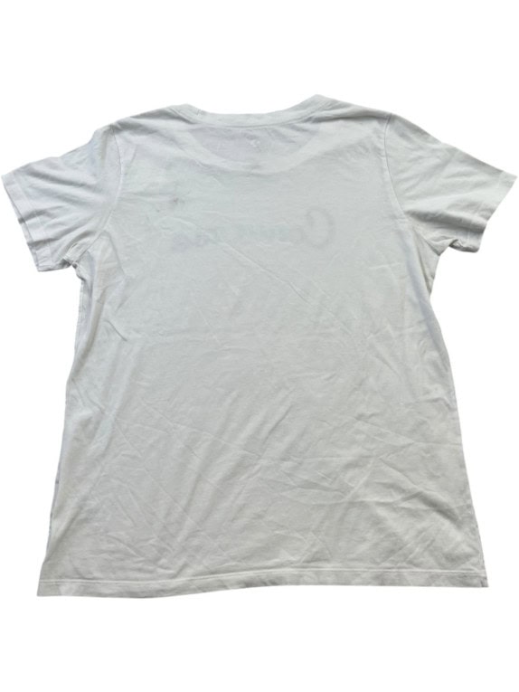 CONVERSE T SHIRT SPELL OUT WHITE WOMEN PRE OWNED M