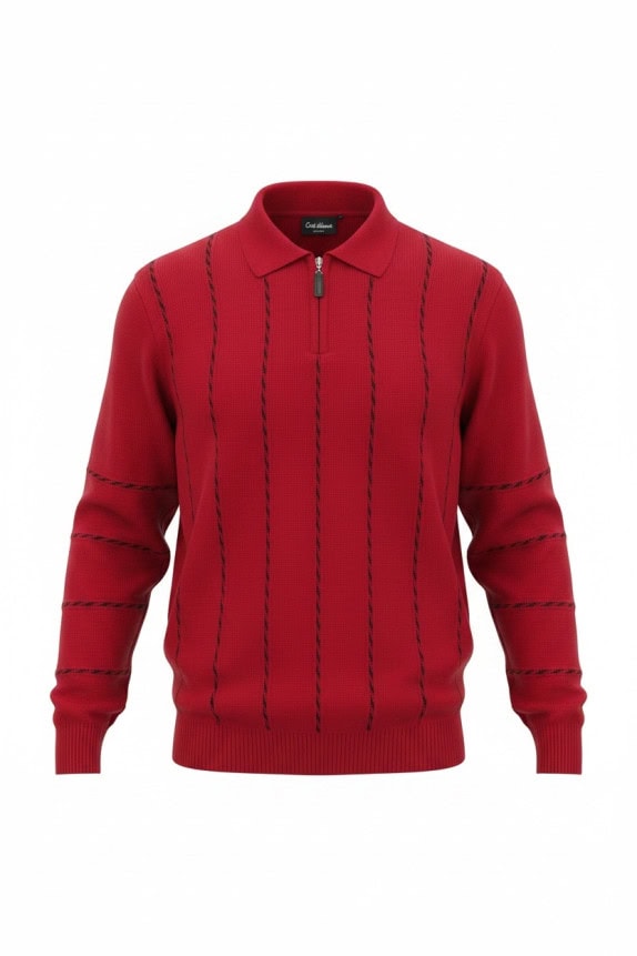 COTS CASUALS ΠΛΕΚΤΟ ΠΟΛΟ RETRO ΚΟΚΚΙΝΟ ΑΝΤΡΙΚΟ PRE OWNED M