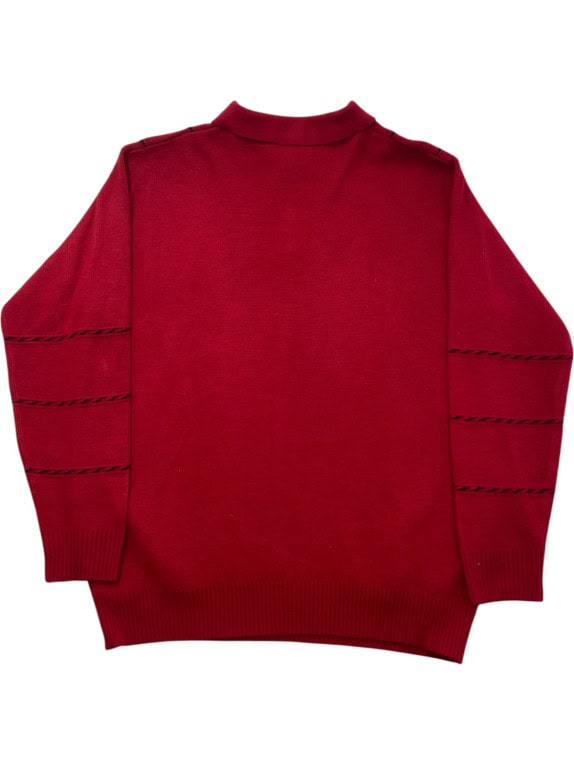 COTS CASUALS KNIT ZIP POLO RETRO RED MENS PRE OWNED M