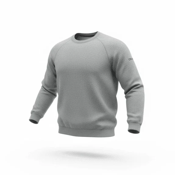 Craft Felpa girocollo casual con logo grigia da uomo XL