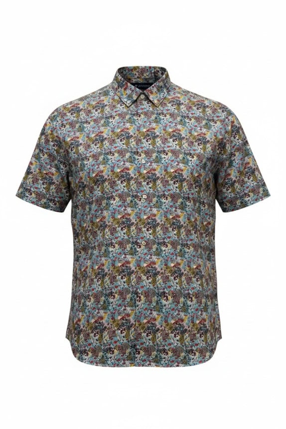 CREMIEUX ΠΟΥΚΑΜΙΣΟ FLORAL ΜΠΛΕ ΑΝΤΡΙΚΟ PRE OWNED L