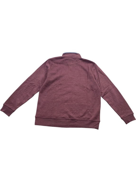 Crew Clothing Company Ανδρικό Φούτερ 1/4 Zip Μπορντό XXL