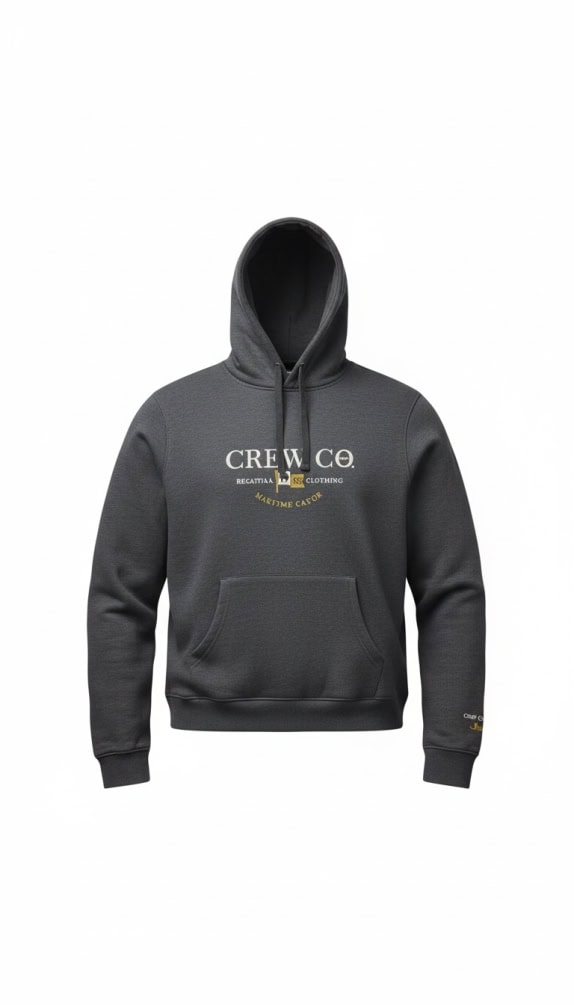 Crew Clothing Company Ανδρικό Hoodie Γκρι XXL