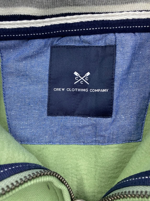 CREW CLOTHING COMPANY Φούτερ Half-Zip Casual Logo Πράσινο Ανδρικό M