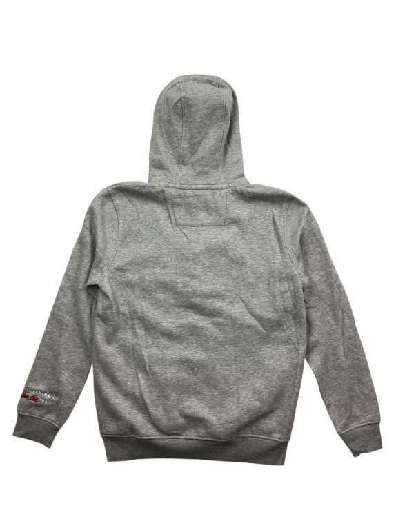 Crew Clothing Company Φούτερ Hoodie Casual Λογότυπο Γκρι Ανδρικό M