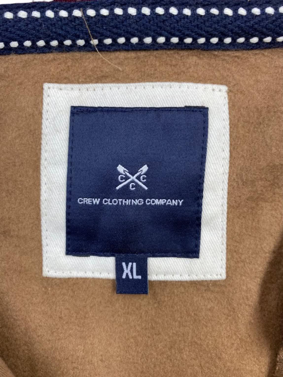 CREW CLOTHING COMPANY ΦΟΥΤΕΡ ΜΕ ΦΕΡΜΟΥΑΡ 1/4 CASUAL ΛΟΓΟΤΥΠΟ ΚΑΦΕ ΑΝΔΡΙΚΟ XL