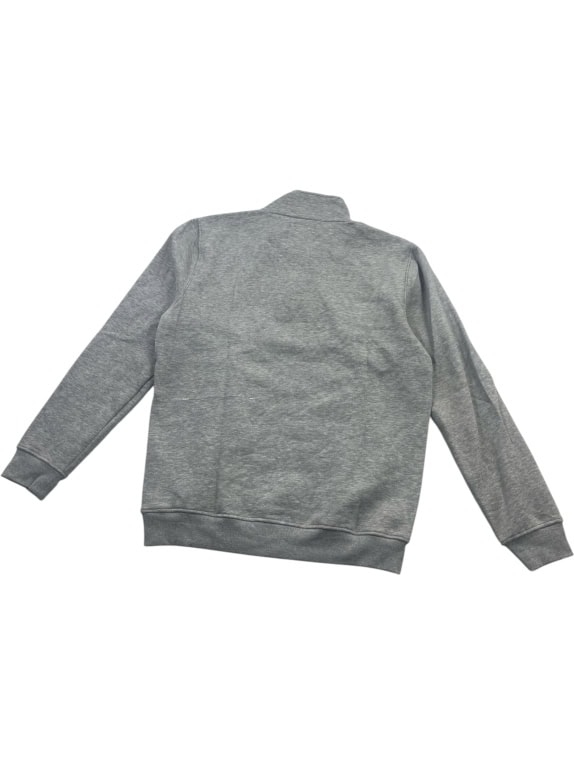 CREW CLOTHING COMPANY Φούτερ με Φερμουάρ 1/4 Casual Κεντητό Λογότυπο Γκρι Ανδρικό Large