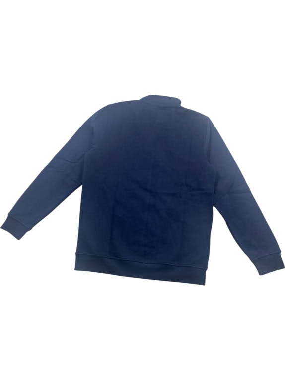 CREW CLOTHING COMPANY Φούτερ με Φερμουάρ 1/4 Casual Κεντημένο Λογότυπο Μπλε Σκούρο Ανδρικό Large