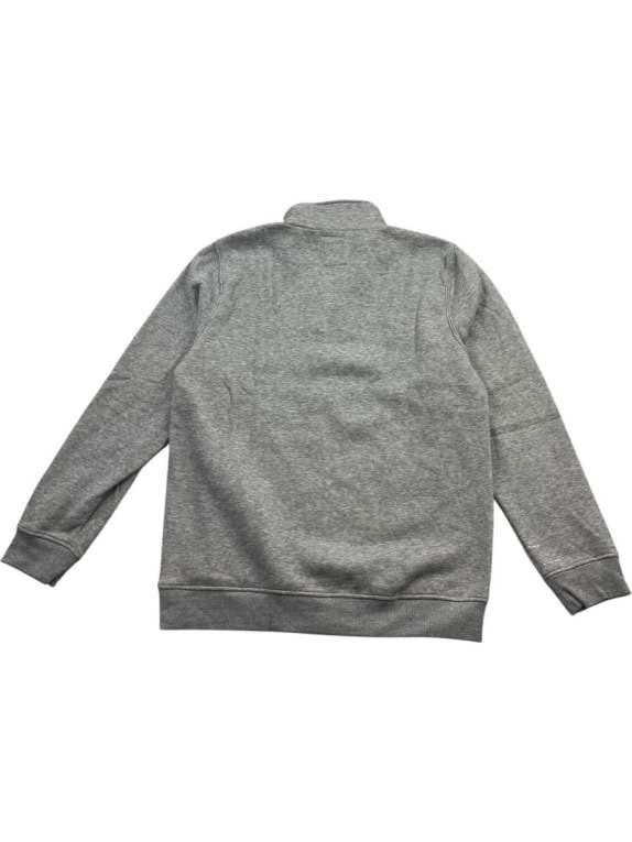 CREW CLOTHING COMPANY 1/4 Zip Sweatshirt Minimal Logo Grey Men's XL