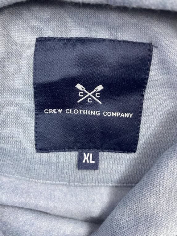CREW CLOTHING COMPANY Φούτερ με Κουκούλα Hoodie Λογότυπο Μπλε Ανδρικό XL