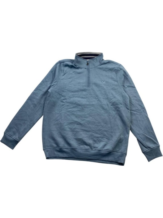 CREW CLOTHING COMPANY ΜΠΛΟΥΖΑ ΜΕ ΦΕΡΜΟΥΑΡ 1/4 ΜΠΛΕ ΑΝΔΡΙΚΗ XL