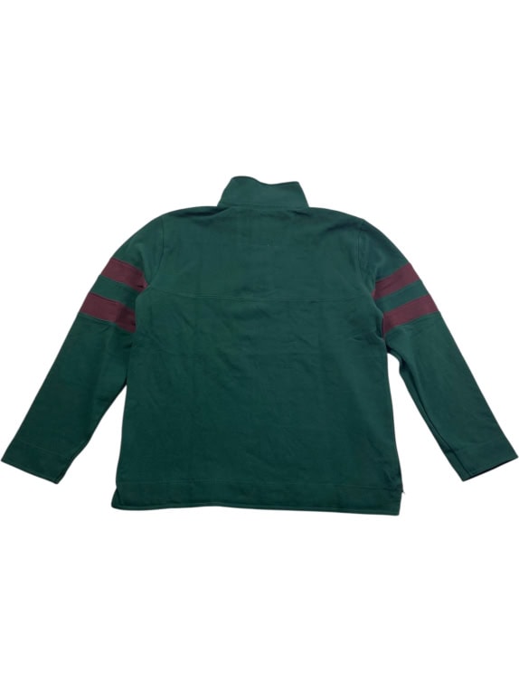 Crew Clothing Company Μπλούζα Polo Rugby Casual Ριγέ Πράσινο Μπορντό Ανδρική L