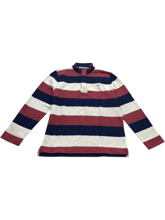 Crew Clothing Company Μπλούζα Rugby Ριγέ Casual Logo Πολύχρωμη Ανδρική XXL