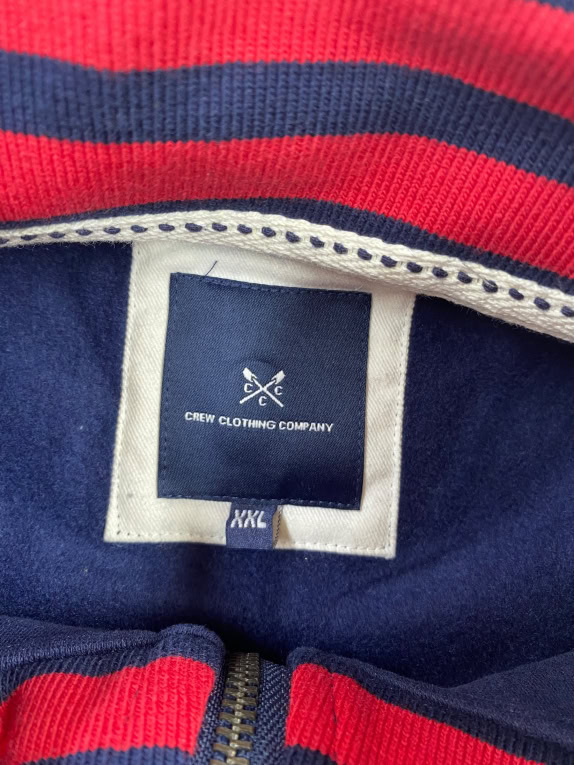 Crew Clothing Company Μπλούζα Rugby Ριγέ Casual Logo Πολύχρωμη Ανδρική XXL
