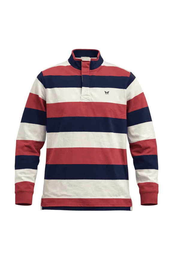 Crew Clothing Company Rugby Shirt Striped Classic Logo Multicolor Men’s XXL