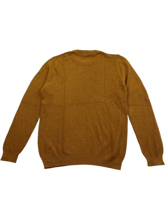 CREW CLOTHING COMPANY Πλεκτό Πουλόβερ Casual Κίτρινο Μουσταρδί Ανδρικό XL