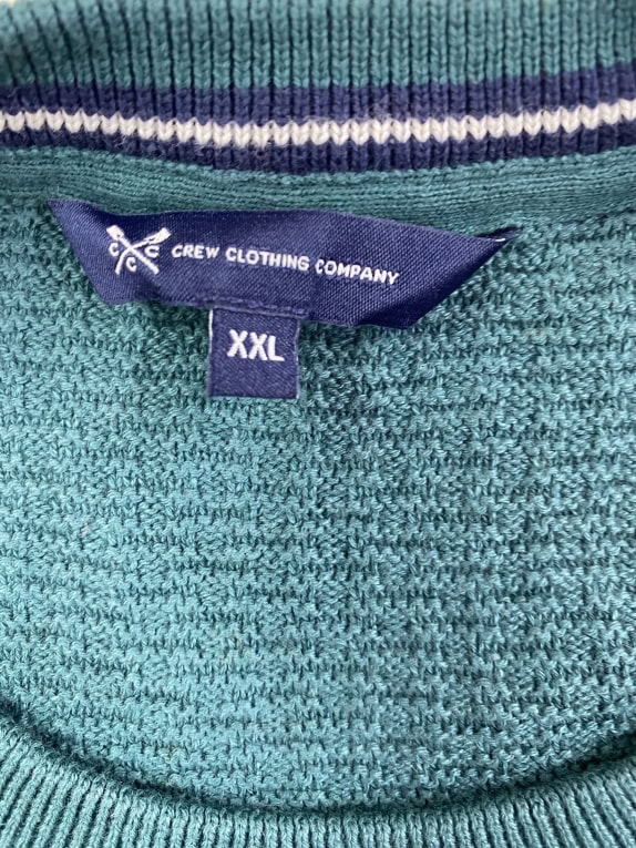 Crew Clothing Company Green Textured Knit Sweater Men’s XXL