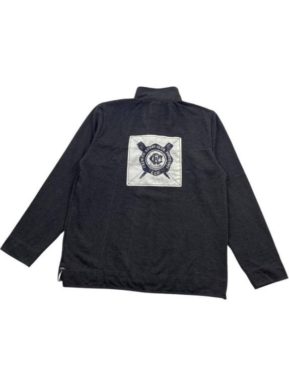 CREW CLOTHING COMPANY RUGBY CLUB ΜΠΛΟΥΖΑ ΜΕ ΚΟΥΜΠΙΑ LOGO PATCH ΑΝΘΡΑΚΙ ΑΝΔΡΙΚΟ XL