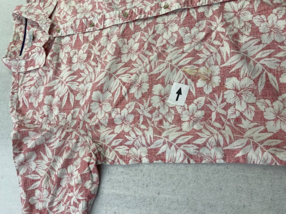 CROFT AND BARROW HAWAIIAN PRINT SHIRT PINK MENS PRE OWNED XL