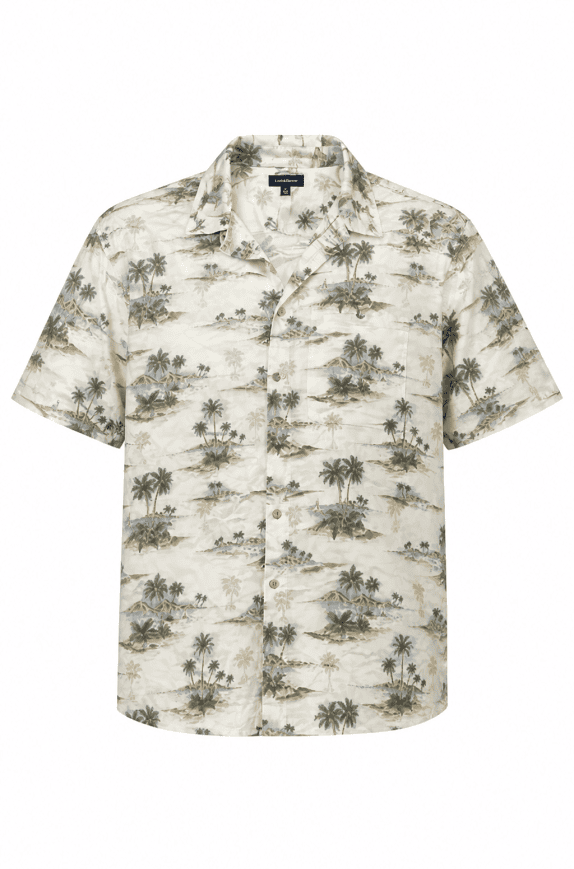 CROFT AND BARROW CAMICIA TROPICAL BEIGE UOMO PRE OWNED