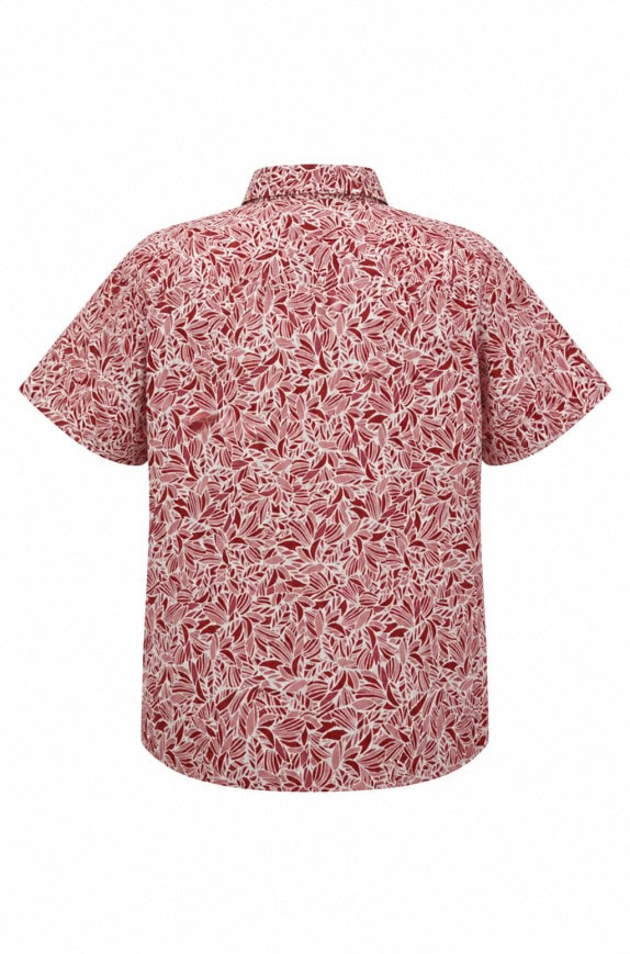 CROWN AND IVY ΠΟΥΚΑΜΙΣΟ HAWAIIAN ΡΕΤΡΟ ΚΟΚΚΙΝΟ ΑΝΤΡΙΚΟ PRE OWNED XXL