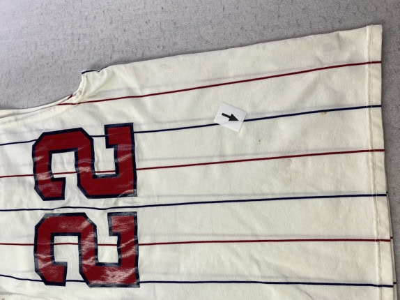 CRUSADER CANOTTA BASEBALL RIGATA BIANCA UOMO PRE OWNED L