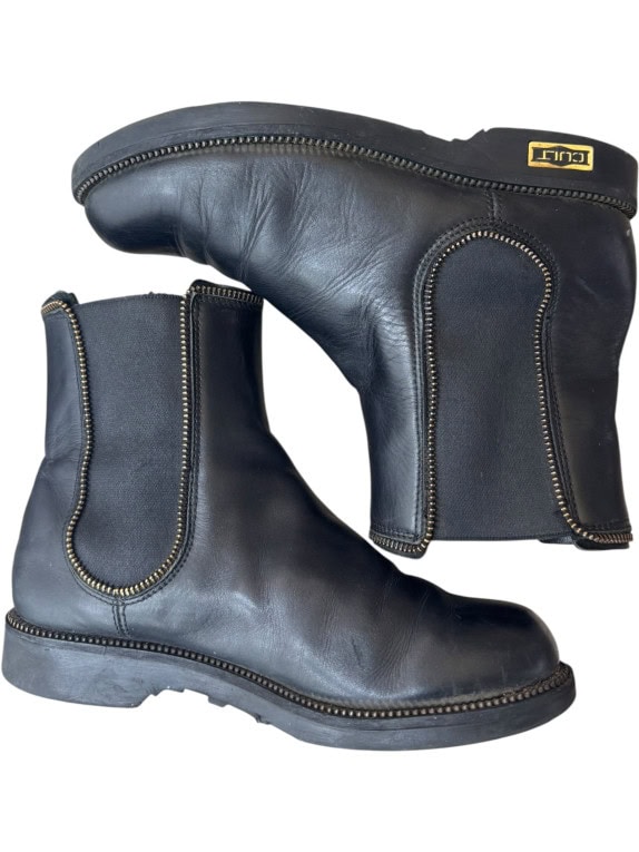 CULT CHELSEA BOOTS ZIP DESIGN BLACK WOMEN 37