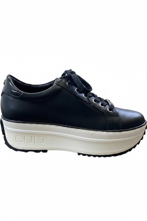 CULT SNEAKERS PLATFORM NERE DONNA PRE OWNED EU 39