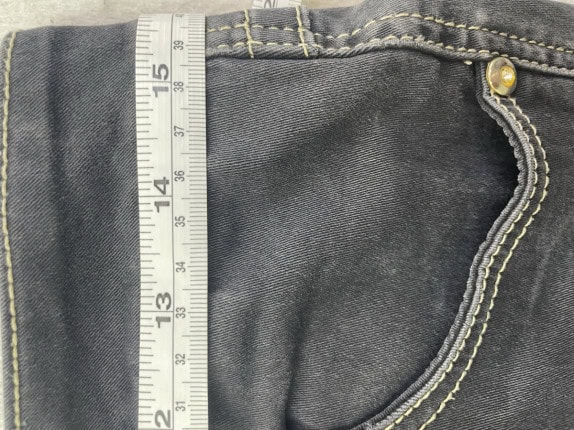 Y2K CUTY WELL JEANS SPELL OUT BLACK WOMEN PRE OWNED S