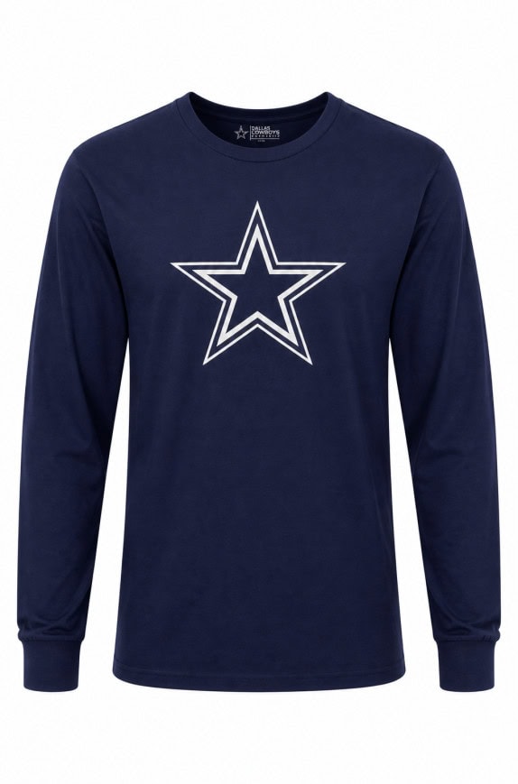 DALLAS COWBOYS MAGLIA A MANICHE LUNGHE SPORTSWEAR BLU UOMO PRE OWNED M