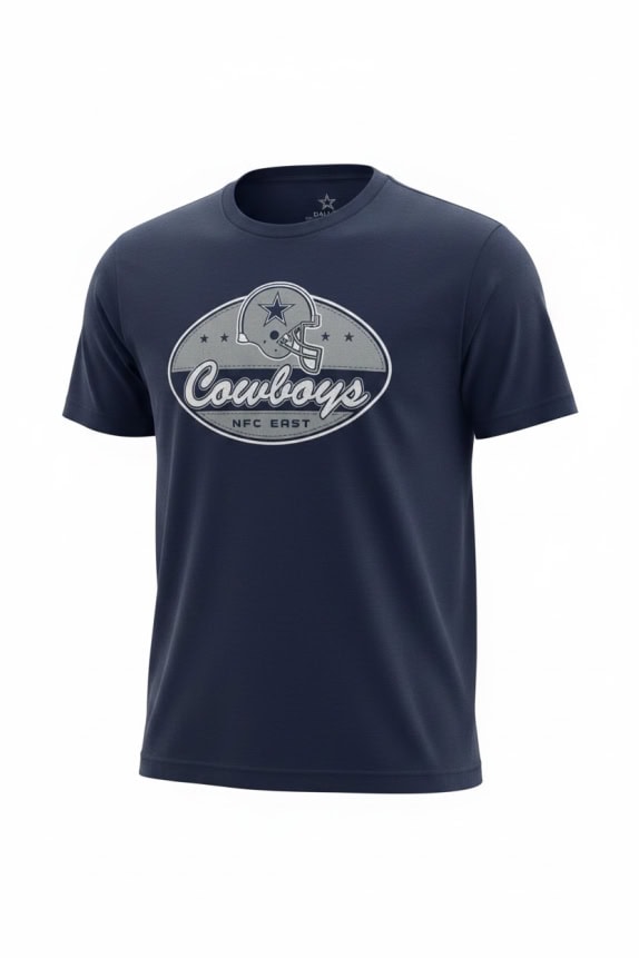 Dallas Cowboys T-Shirt Big Logo Blu Unisex L