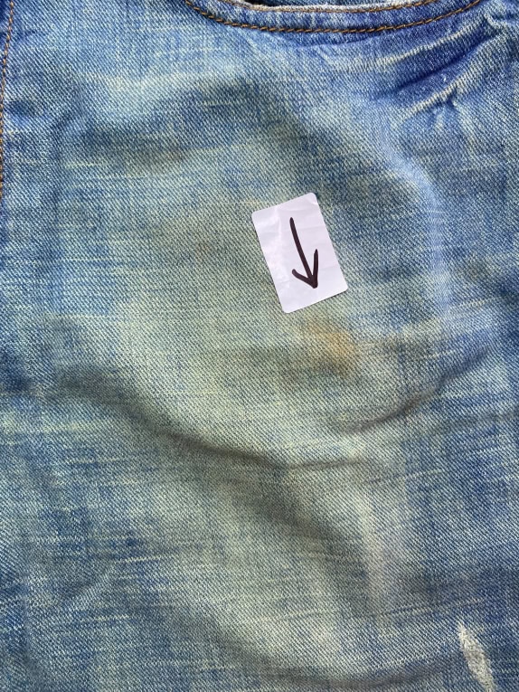 D&G DOLCE & GABBANA JEANS ΠΑΝΤΕΛΟΝΙ VINTAGE DISTRESSED LOGO PATCH ΜΠΛΕ ΑΝΔΡΙΚΟ M