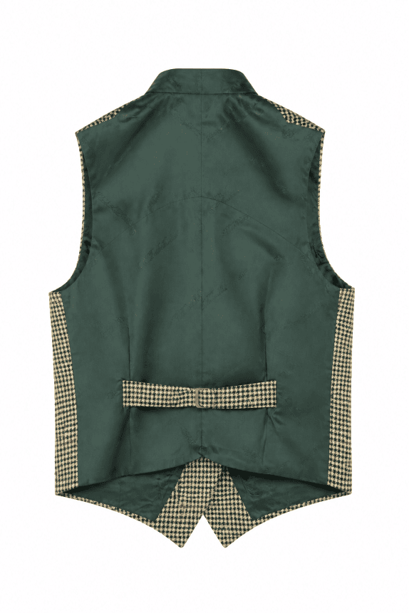 DAVID SADDLER GILET CHECK VERDE UOMO PRE OWNED S