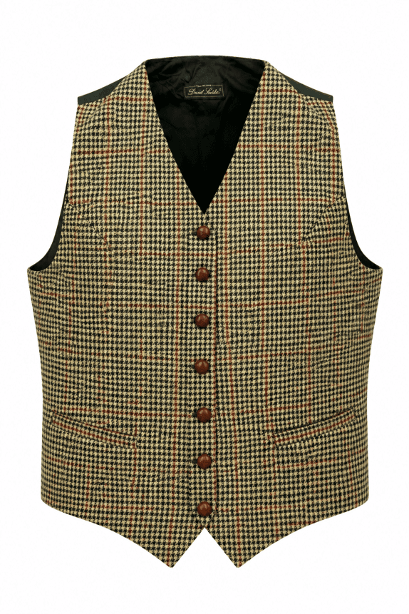 DAVID SADDLER GILET CHECK VERDE UOMO PRE OWNED S