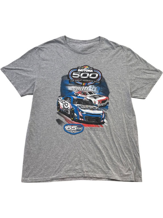 DAYTONA 500 T SHIRT GRAPHIC SPORTSWEAR GRIGIO UOMO PRE OWNED XL
