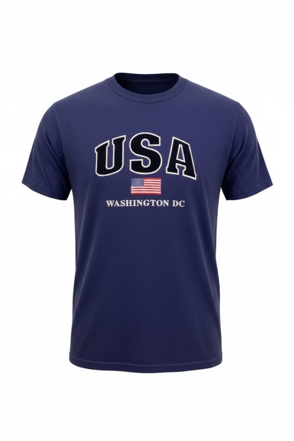 DELTA T-Shirt USA Washington DC Logo Μπλε Unisex M