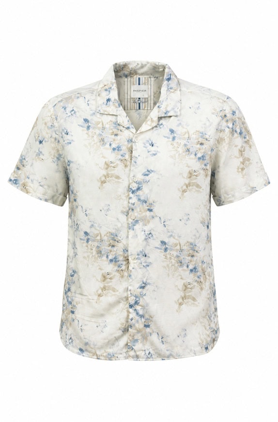DENIM AND FLOWER SHIRT RETRO ECRU WOMEN PRE OWNED M