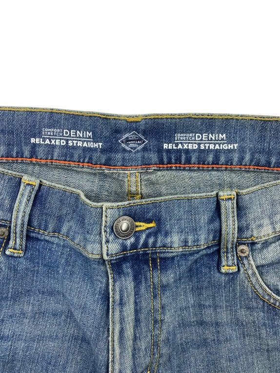 Denim Co Jeans Παντελόνι Relaxed Straight Casual Μπλε Γυναικείο L