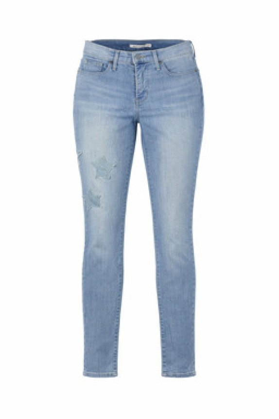LEVIS. JEANS STRAIGHT LEG WASHED BLUE WOMEN PRE OWNED XS