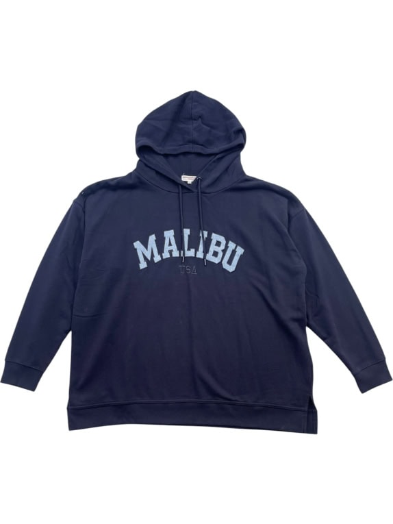 Denim Republic Hoodie Logo Μπλε Σκούρο Γυναικείο 2XL