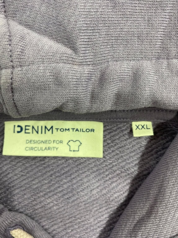 DENIM TOM TAILOR ΦΟΥΤΕΡ ΜΕ ΚΟΥΚΟΥΛΑ CASUAL LOGO ΜΩΒ ΑΝΔΡΙΚΟ XXL