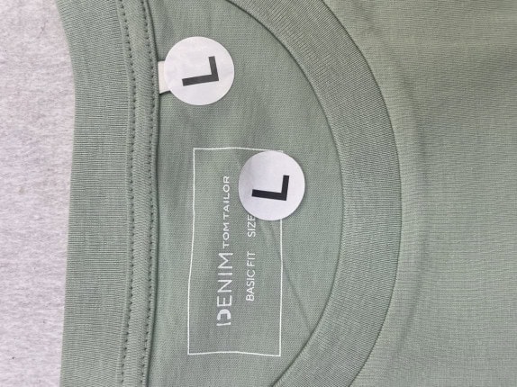 DENIM TOM TAILOR GRAPHIC TEE GREEN MENS PRE OWNED L