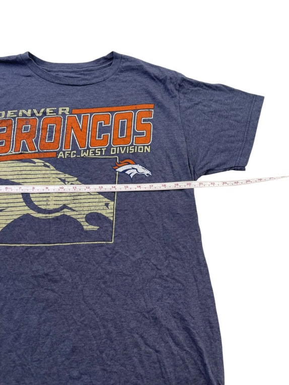 DENVER BRONCOS GRAPHIC TEE RETRO ΜΠΛΕ ΑΝΤΡΙΚΟ PRE OWNED L
