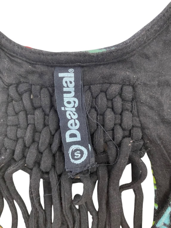 DESIGUAL Αμάνικη Μπλούζα (Tank Top) Boho Floral Πολύχρωμη Γυναικεία Small