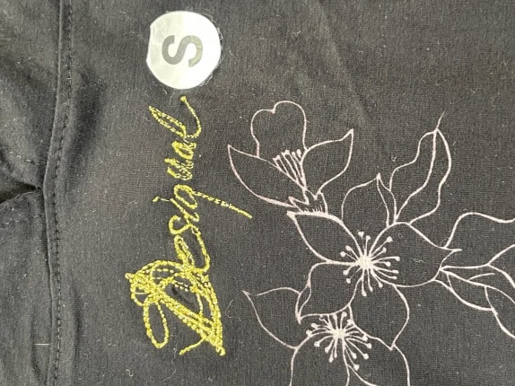 DESIGUAL TOP SENZA MANICHE FLOREALE NERO DONNA PRE OWNED