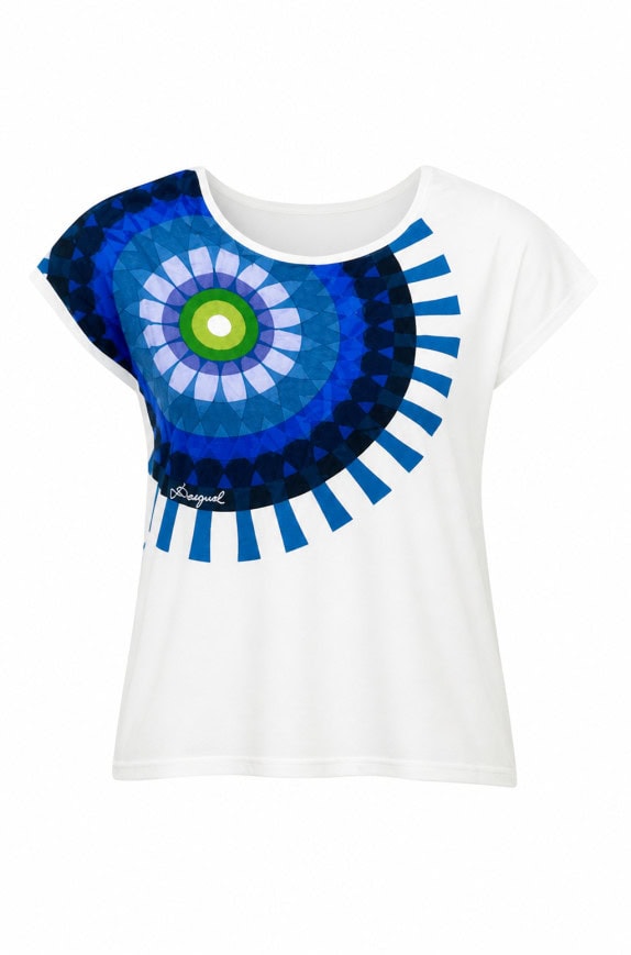 DESIGUAL GRAPHIC TEE MINIMAL WHITE ΓΥΝΑΙΚΕΙΟ PRE OWNED L