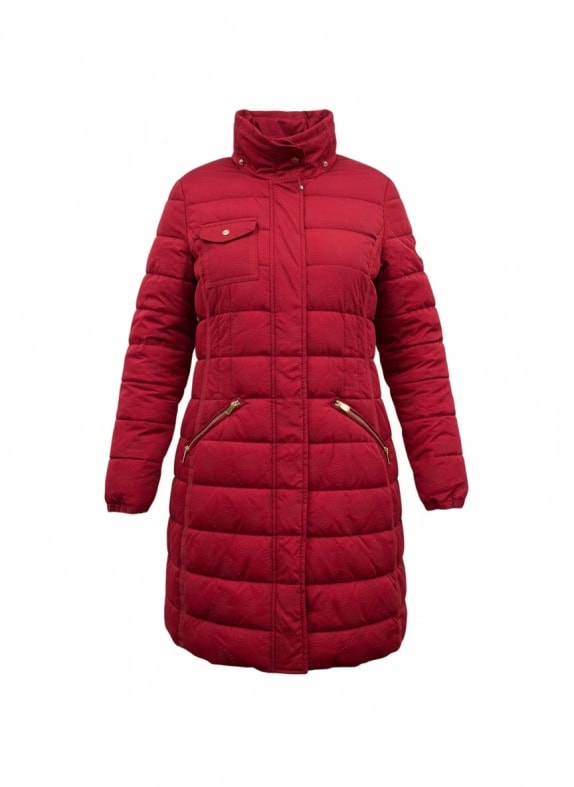 DESIGUAL ΜΠΟΥΦΑΝ PUFFER VINTAGE EMBOSSED ΚΟΚΚΙΝΟ ΓΥΝΑΙΚΕΙΟ L